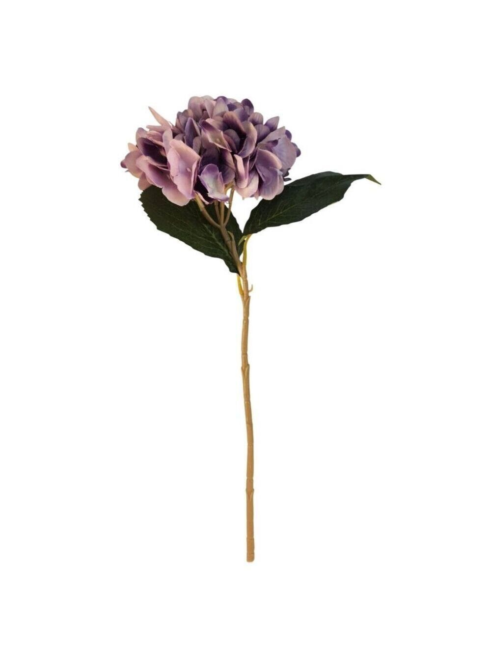 Lavender Purple Faux Hydrangea Stem 18 Inch Wedding Artificial Flower Large Bloo